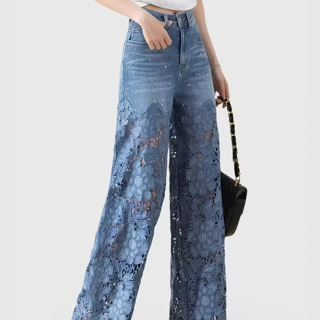 Street Luxe Lace Panel Denim