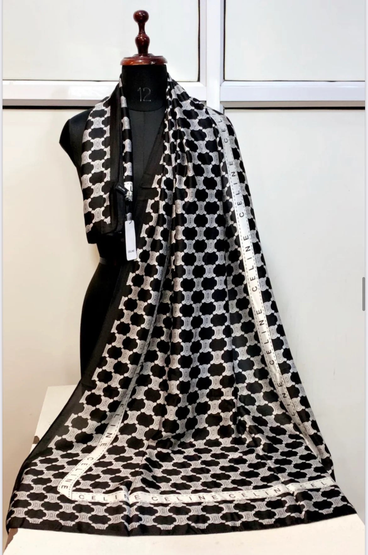 Golden Links silk scarf