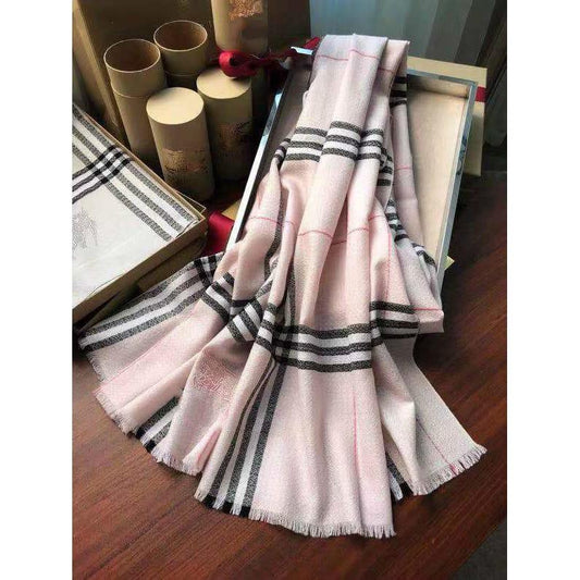 Blush Check Luxe Scarf