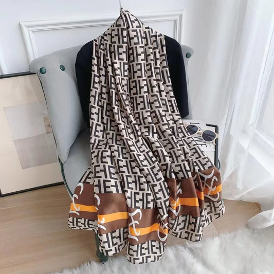 Raven f print luxe scarf