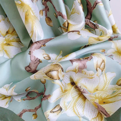Blue gleam wrap silk scarf