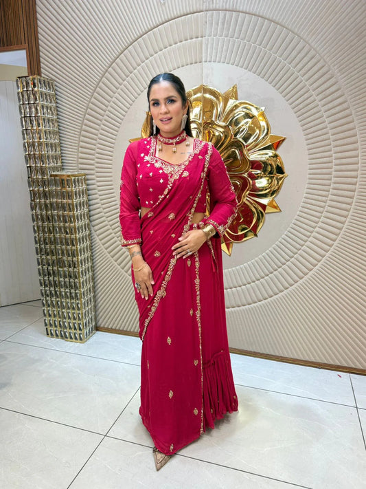 Nazneen drape saree