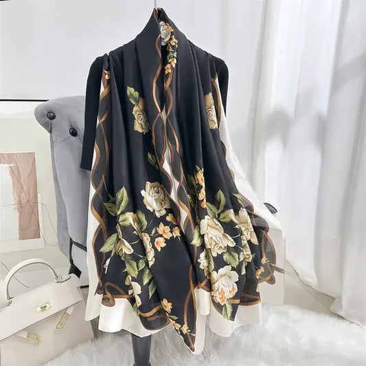Night and light silk scarf