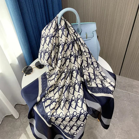 Vogue D print luxe scarf
