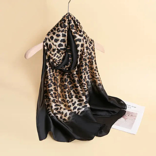 Sleek cheetah print luxe scarf