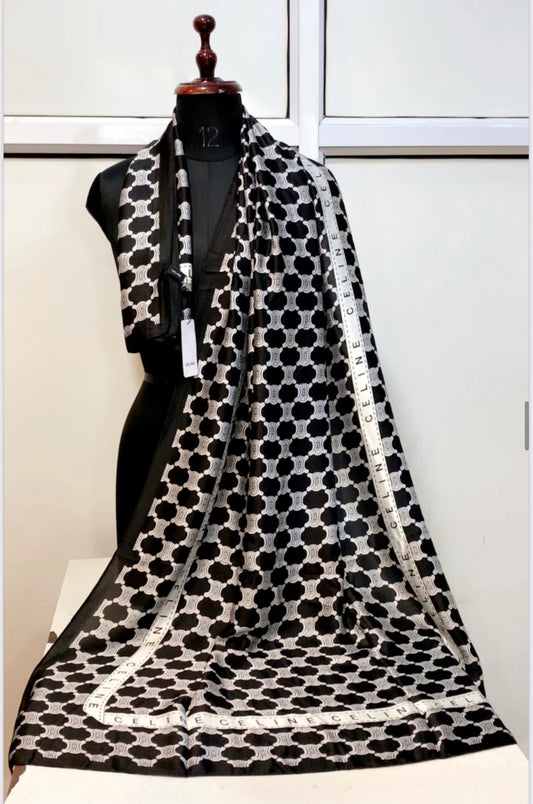 Golden Links silk scarf