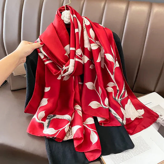 Maroon grace silk scarf
