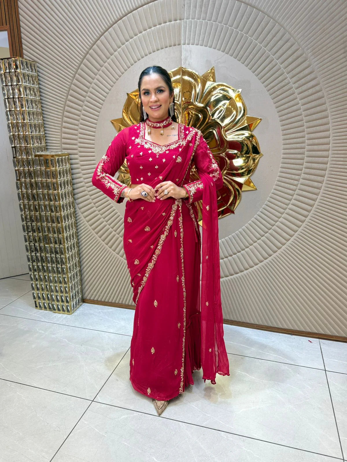 Nazneen drape saree