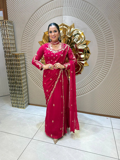 Nazneen drape saree