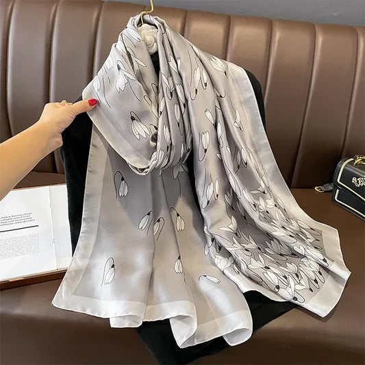 Twilight glow luxe silk scarf