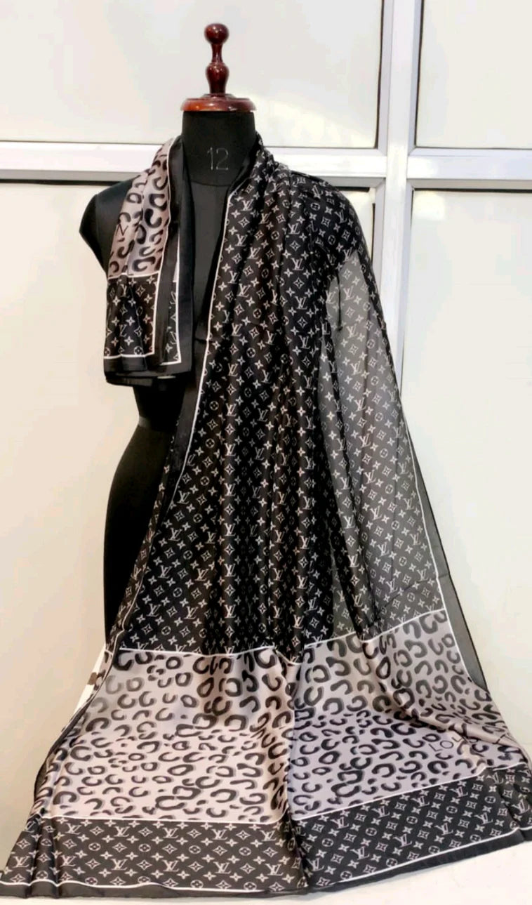 Leopard print luxe scarf
