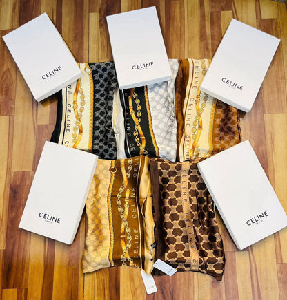 Golden Links silk scarf