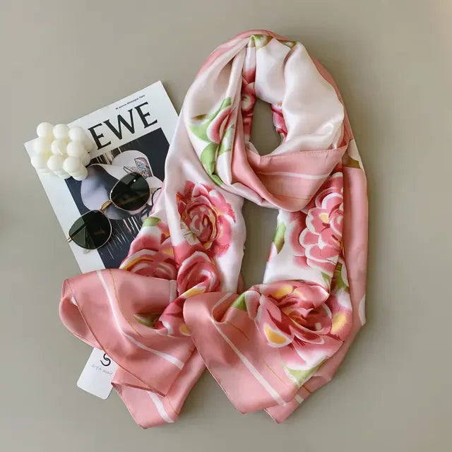 Roselle grace silk scarf