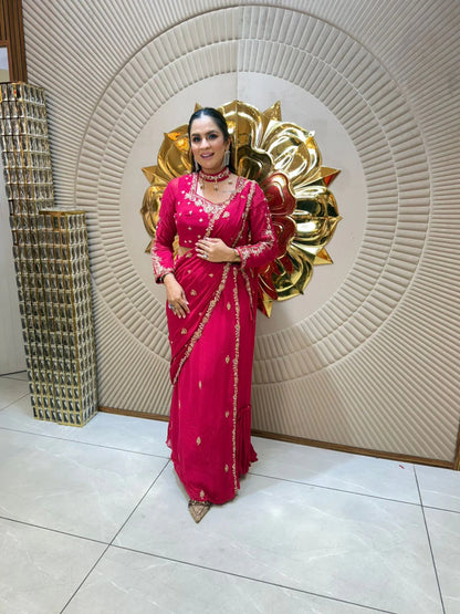 Nazneen drape saree