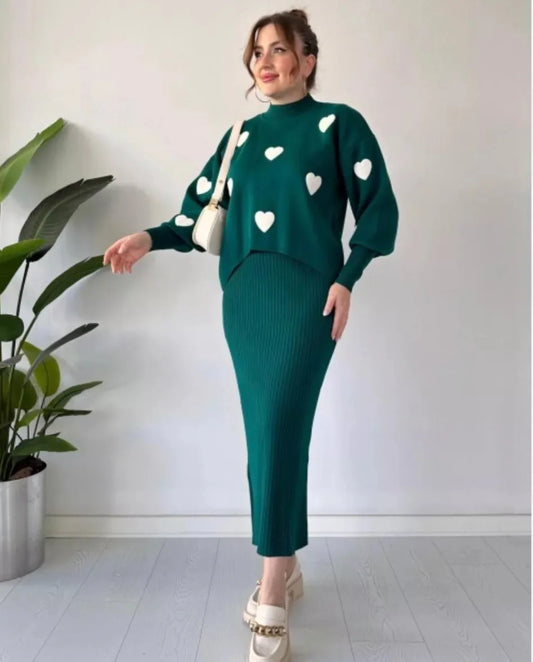 Heart knitted co ord