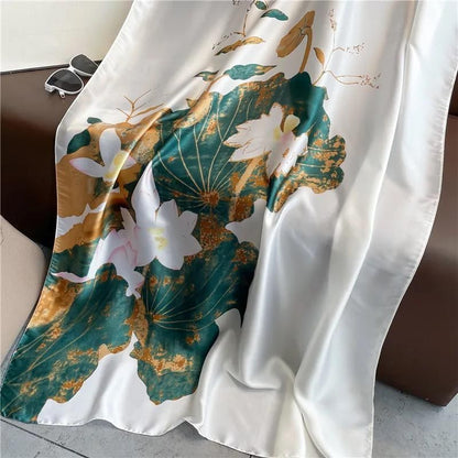 Silk emerald luxe scarf