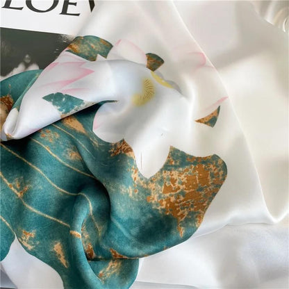 Silk emerald luxe scarf
