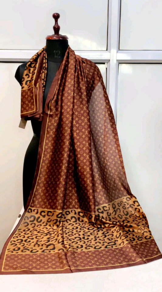 Leopard print luxe scarf