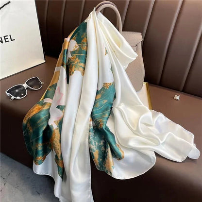 Silk emerald luxe scarf