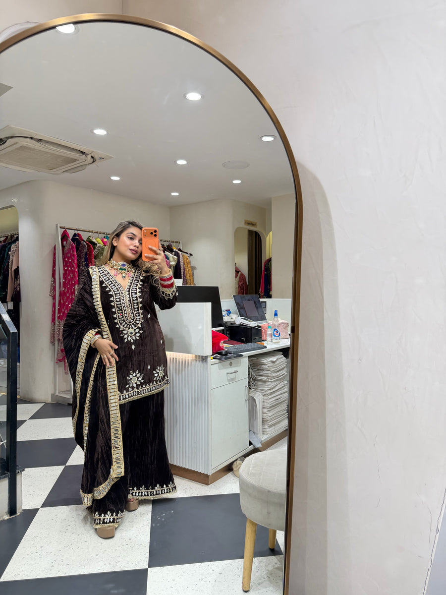 Shamira” - Velvet Three Piece set