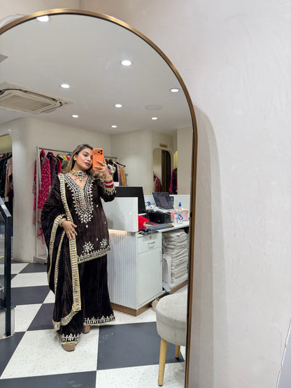 Shamira” - Velvet Three Piece set