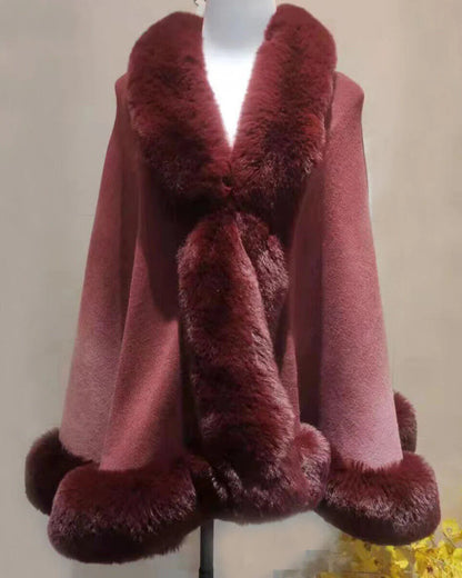 Velvet Blush Fur Cape