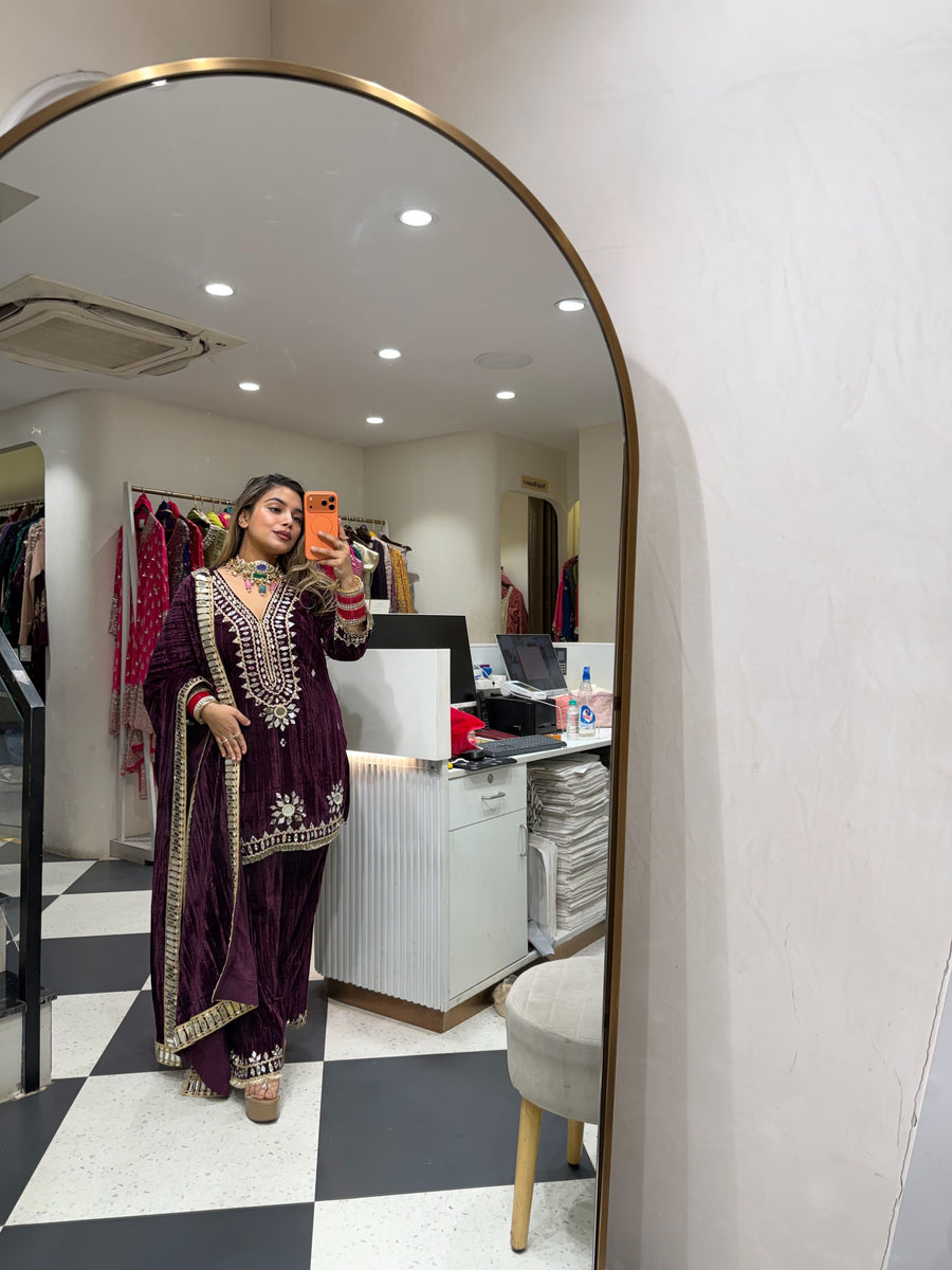 Shamira” - Velvet Three Piece set