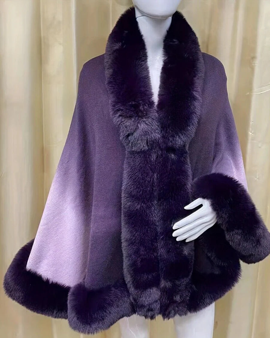 Velvet Blush Fur Cape